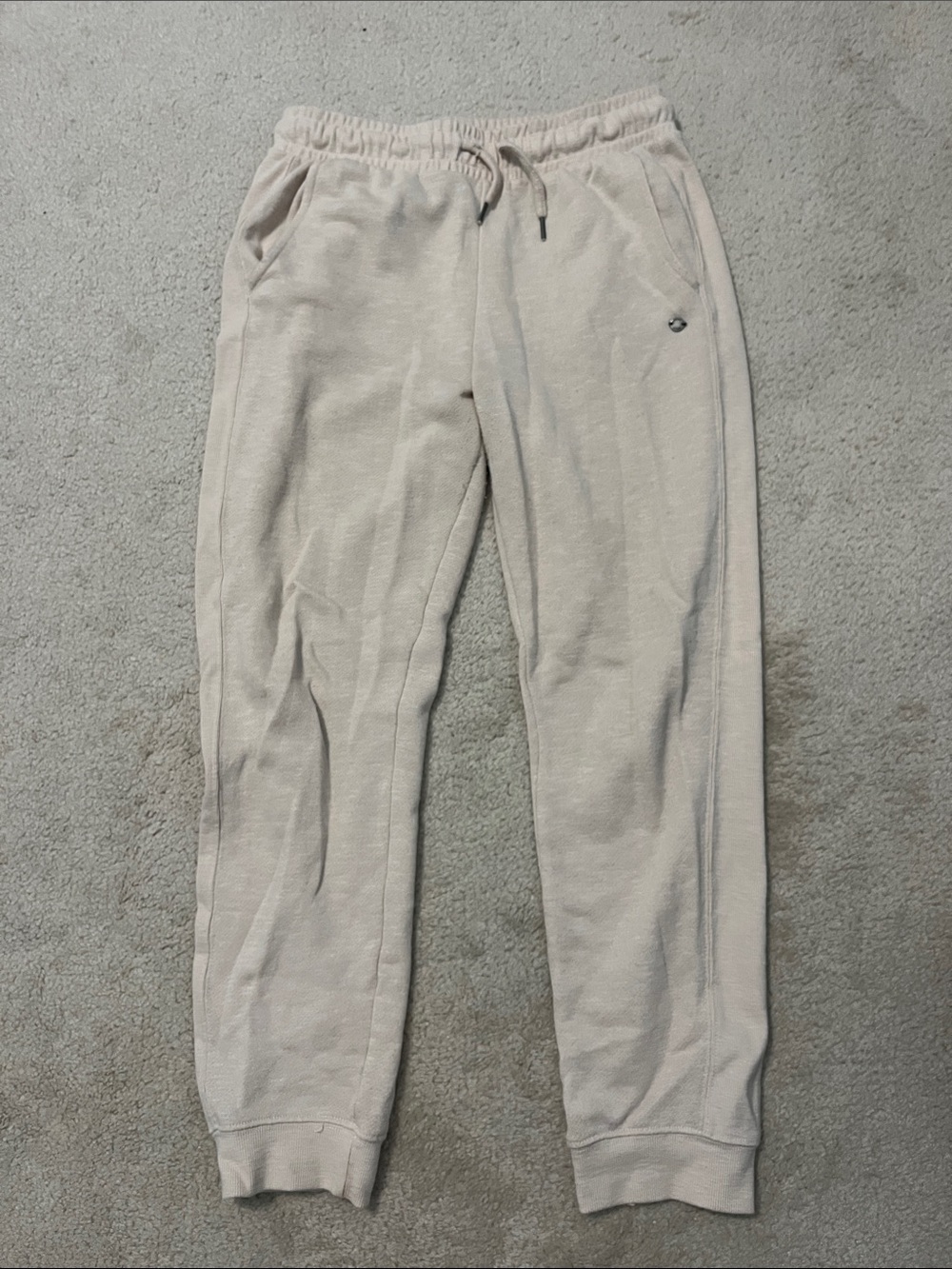 Roxy Cream Jogger Sweatpants with Drawstring